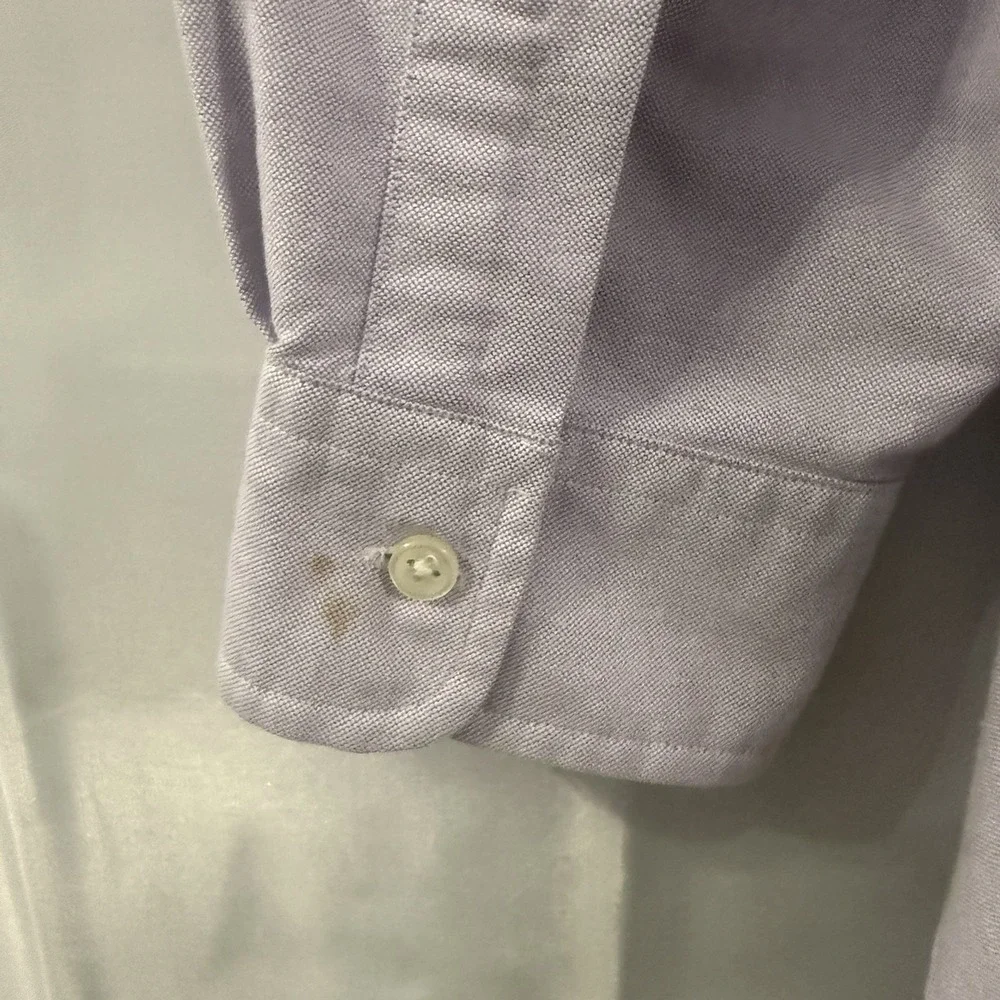 Polo Ralph Lauren Shirt Mens XL Purple Custom Fit Button Down Flesh Pony Oxford*
